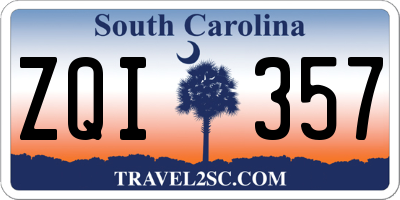 SC license plate ZQI357