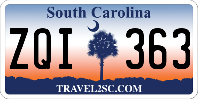 SC license plate ZQI363