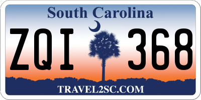 SC license plate ZQI368