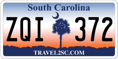 SC license plate ZQI372