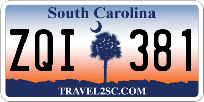 SC license plate ZQI381