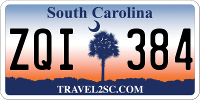 SC license plate ZQI384