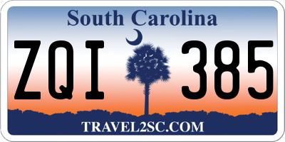 SC license plate ZQI385