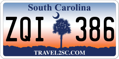 SC license plate ZQI386