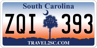 SC license plate ZQI393