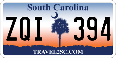 SC license plate ZQI394