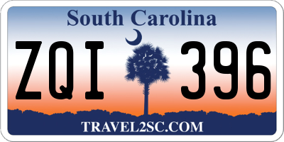 SC license plate ZQI396