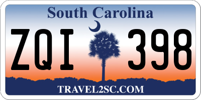 SC license plate ZQI398