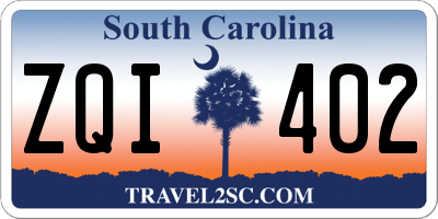 SC license plate ZQI402