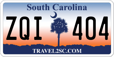 SC license plate ZQI404