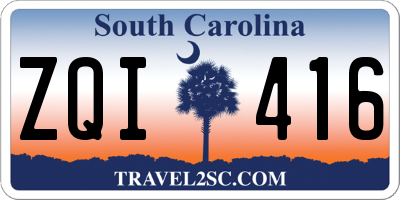 SC license plate ZQI416