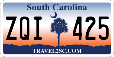 SC license plate ZQI425