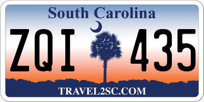 SC license plate ZQI435