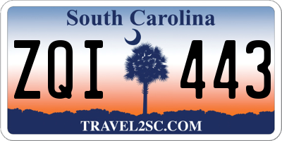 SC license plate ZQI443