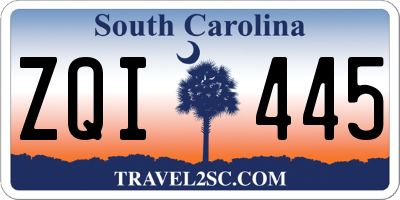 SC license plate ZQI445