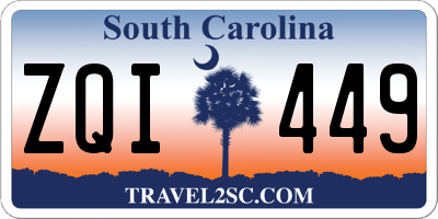 SC license plate ZQI449