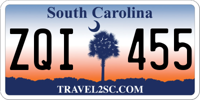 SC license plate ZQI455