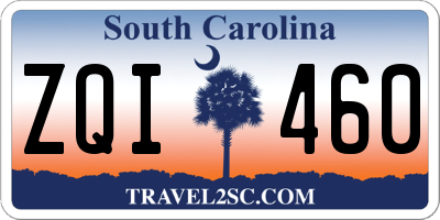 SC license plate ZQI460