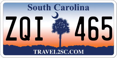 SC license plate ZQI465