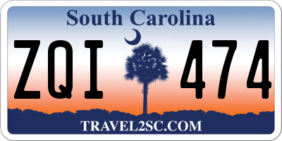 SC license plate ZQI474