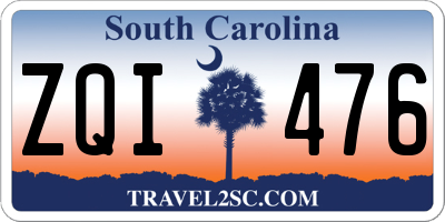 SC license plate ZQI476