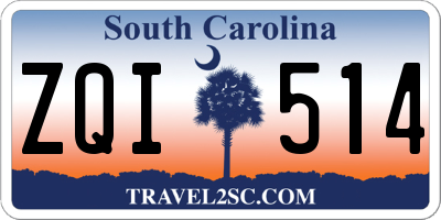 SC license plate ZQI514