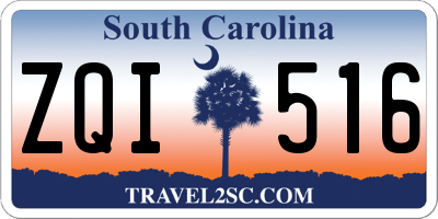 SC license plate ZQI516