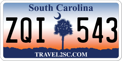 SC license plate ZQI543