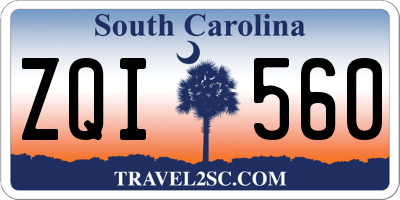 SC license plate ZQI560