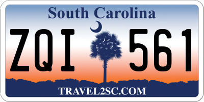 SC license plate ZQI561