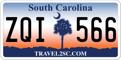 SC license plate ZQI566