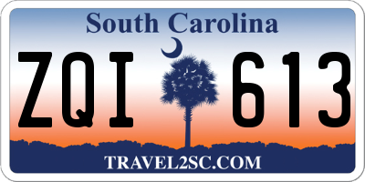 SC license plate ZQI613