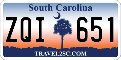 SC license plate ZQI651