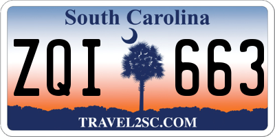 SC license plate ZQI663