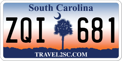 SC license plate ZQI681