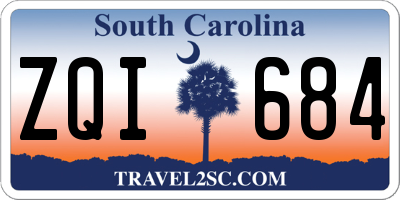 SC license plate ZQI684