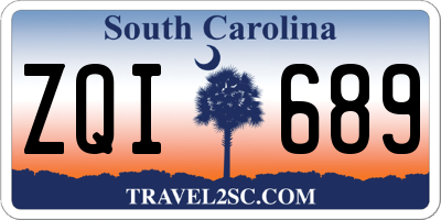 SC license plate ZQI689