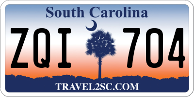 SC license plate ZQI704