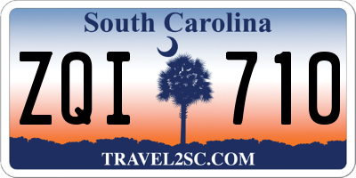 SC license plate ZQI710