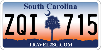 SC license plate ZQI715