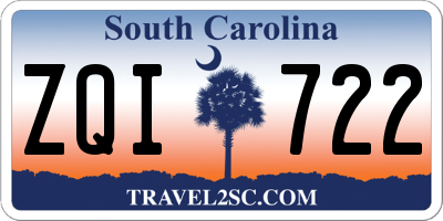 SC license plate ZQI722