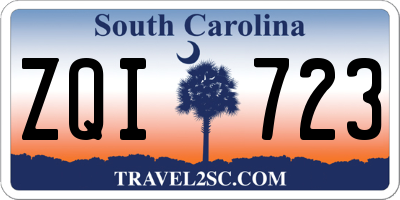 SC license plate ZQI723