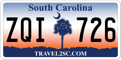 SC license plate ZQI726