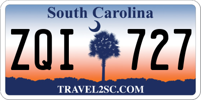 SC license plate ZQI727