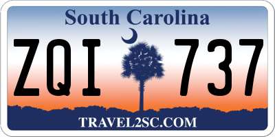 SC license plate ZQI737