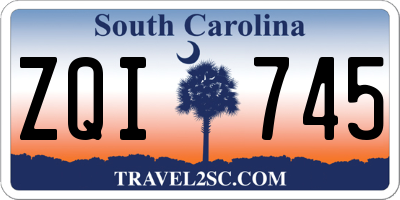 SC license plate ZQI745