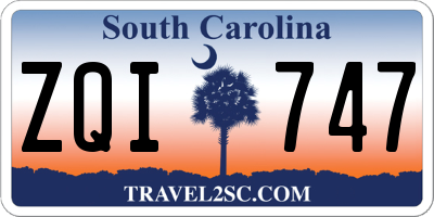 SC license plate ZQI747