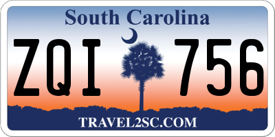 SC license plate ZQI756