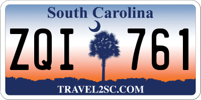 SC license plate ZQI761