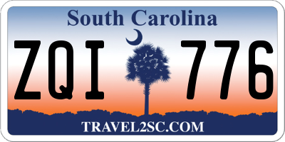 SC license plate ZQI776